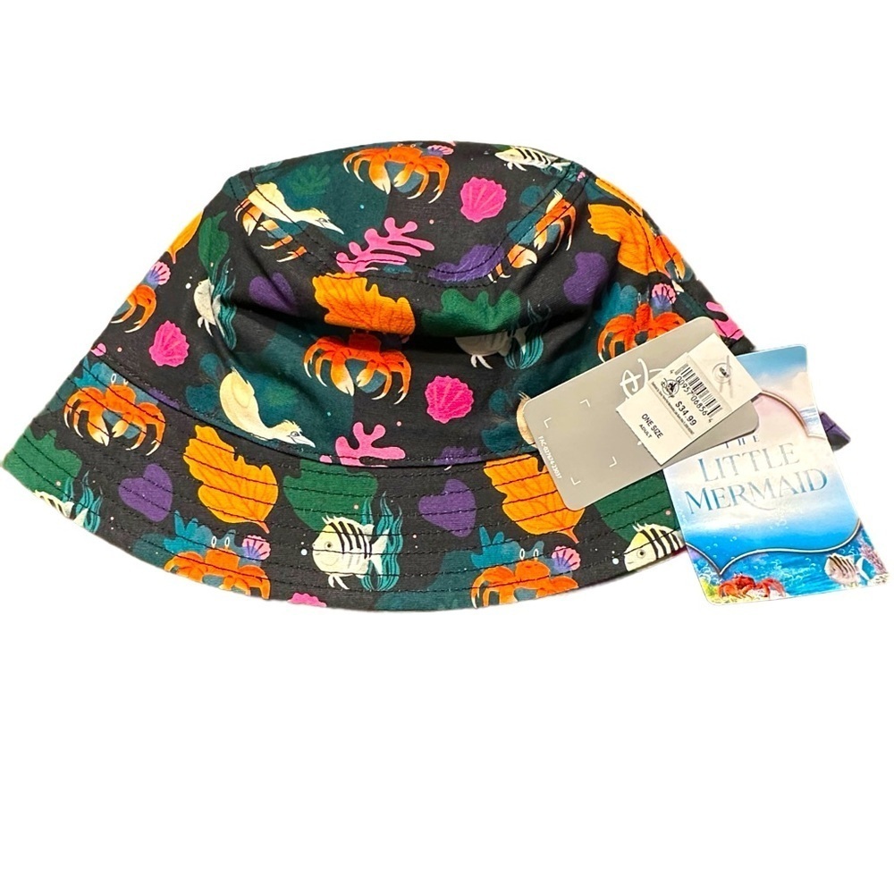 Authentic Disney LITTLE MERMAID Reversible Bucket Hat for Adults - NWT